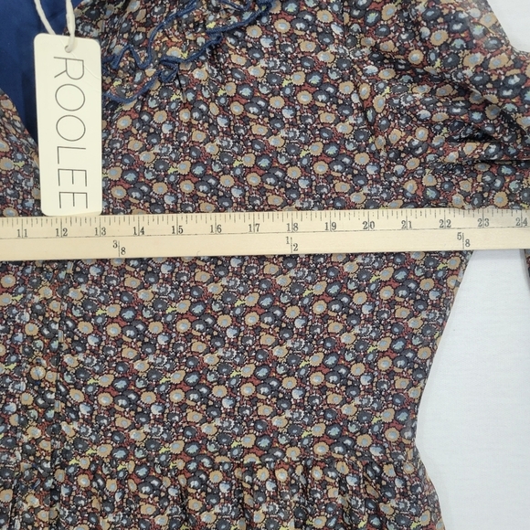 Roolee Floral Midi Dress - Blue and Brown - Picture 7 of 13